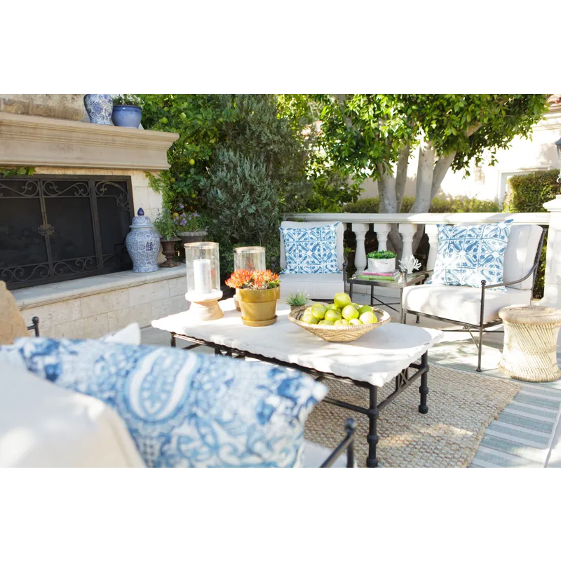 Provence Club Chair in Canvas Flax w/ Self Welt