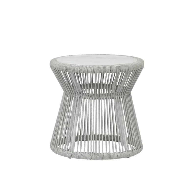 Miami End Table with Honed Carrara Marble Top