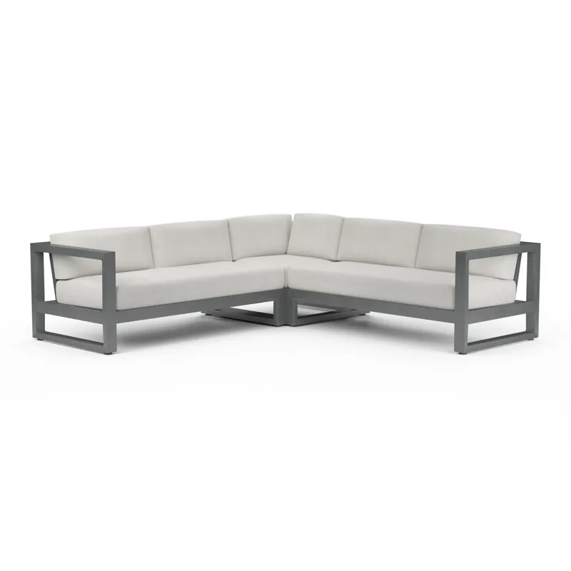 Redondo Sectional in Cast Silver, No Welt