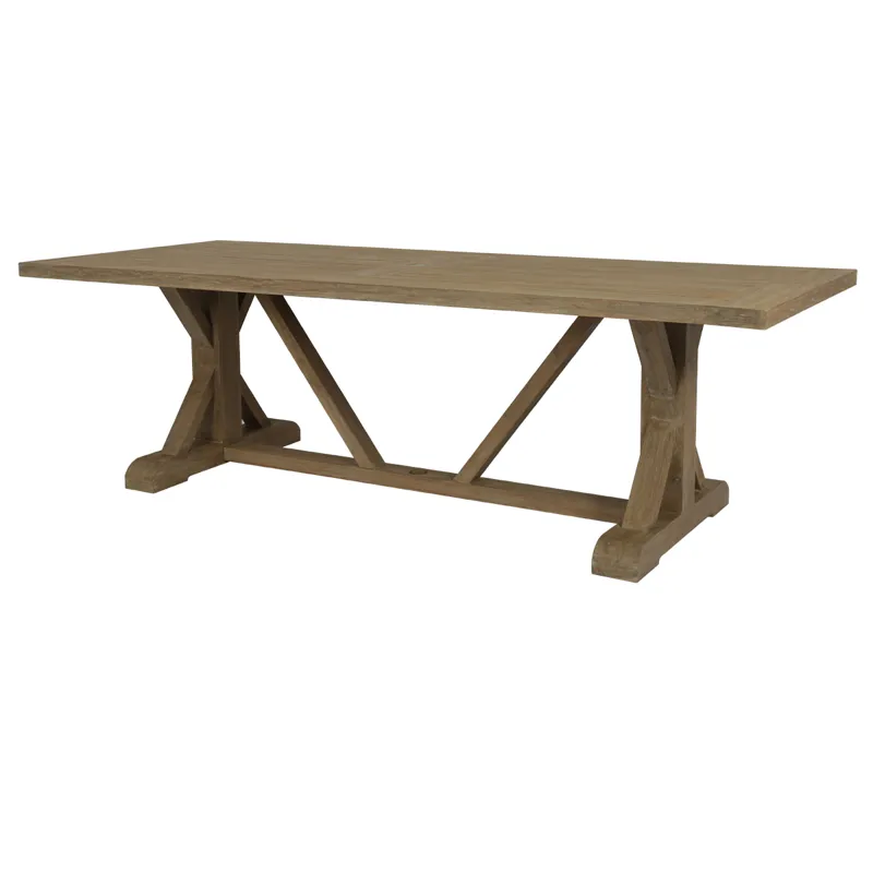 Coastal Teak 94" Trestle Dining Table