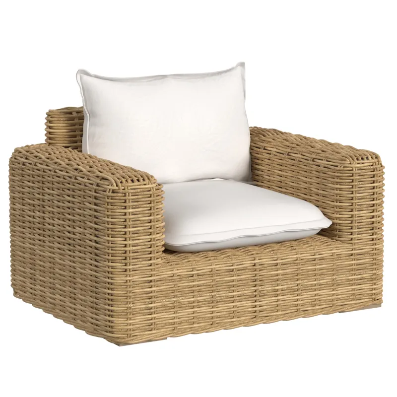 Playa Club Chair in Soothe Pearl w/ Flange Welt