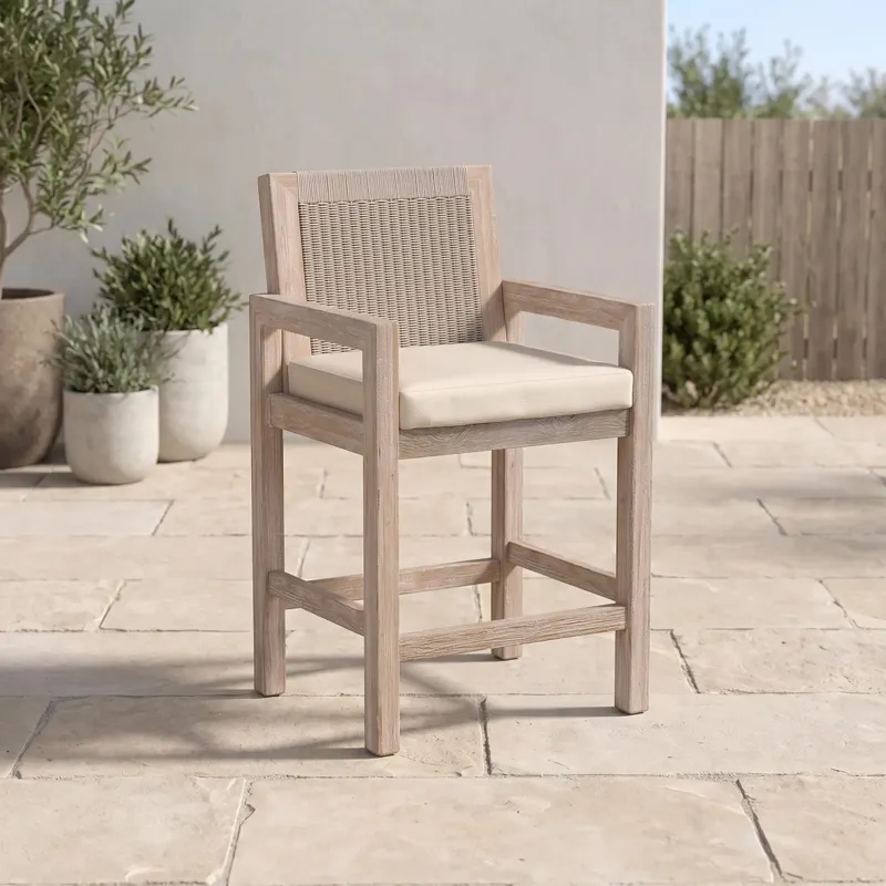 Sedona Barstool in Canvas Canvas, No Welt