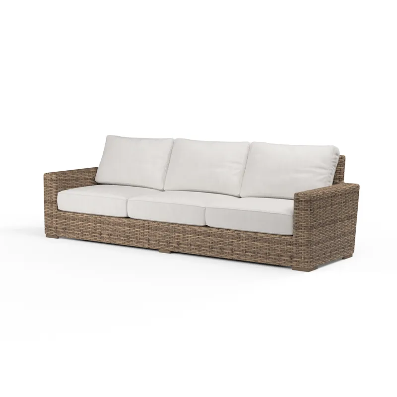 Havana Sofa in Canvas Flax w/ Self Welt