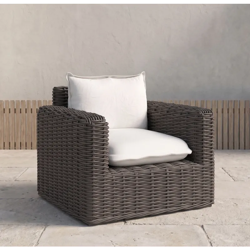 Cabo Club Chair in Soothe Pearl w/ Flange Welt