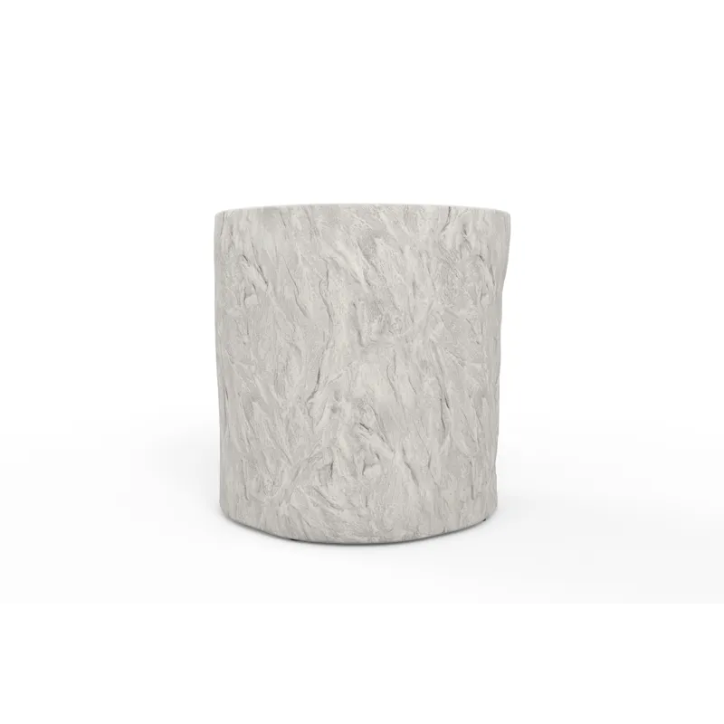 Bazaar Antique Stone Round End Table