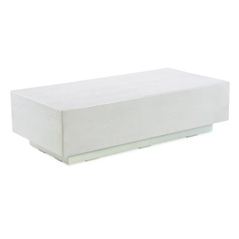 Bazaar GRFC Faux Bois Coffee Table, Bone Finish