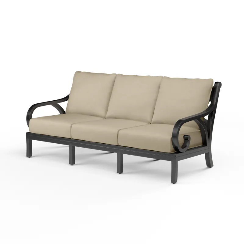 Monterey Sofa in Linen Stone w/ Selt Welt