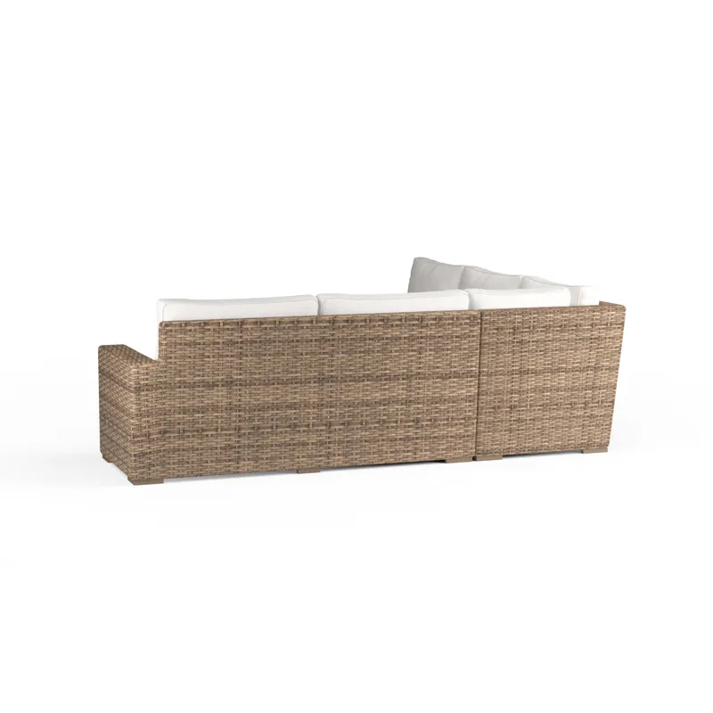 Havana Sectional in Canvas Flax w/ Self Welt