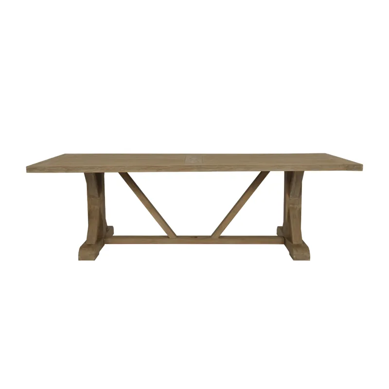 Coastal Teak 94" Trestle Dining Table