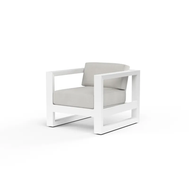 Newport Club Chair in Cast Silver, No Welt