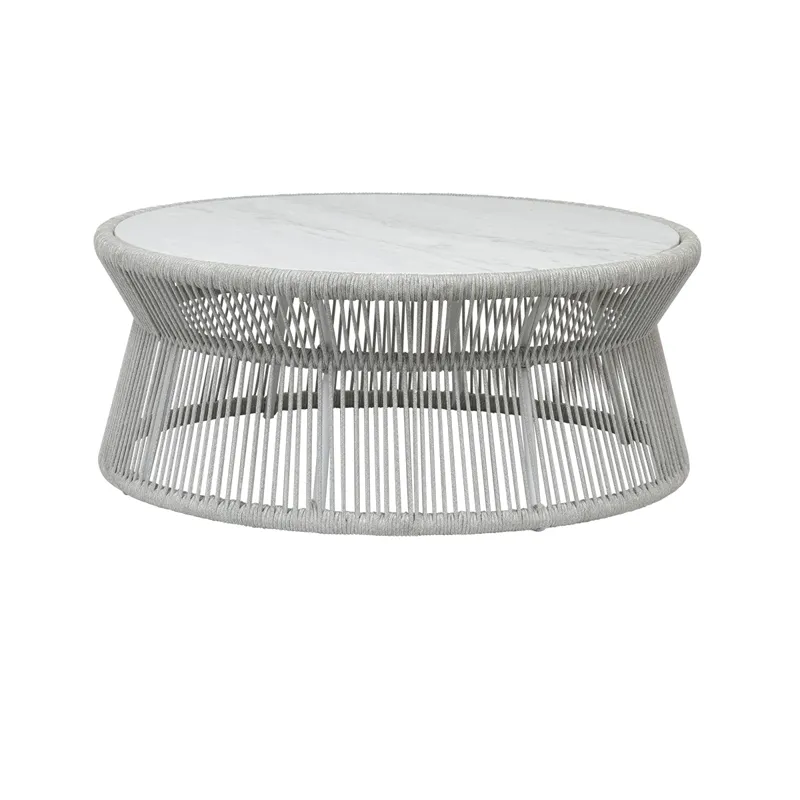 Miami Coffee Table with Honed Cararra Marble Top