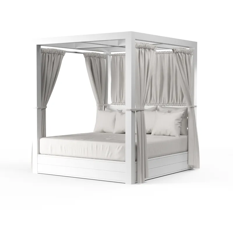 Newport Resort King Daybed in Cast Silver, No Welt