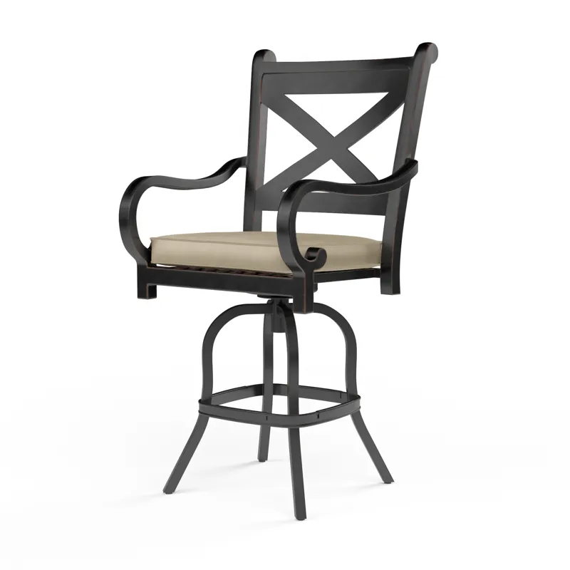 Monterey Barstool in Linen Stone w/ Selt Welt