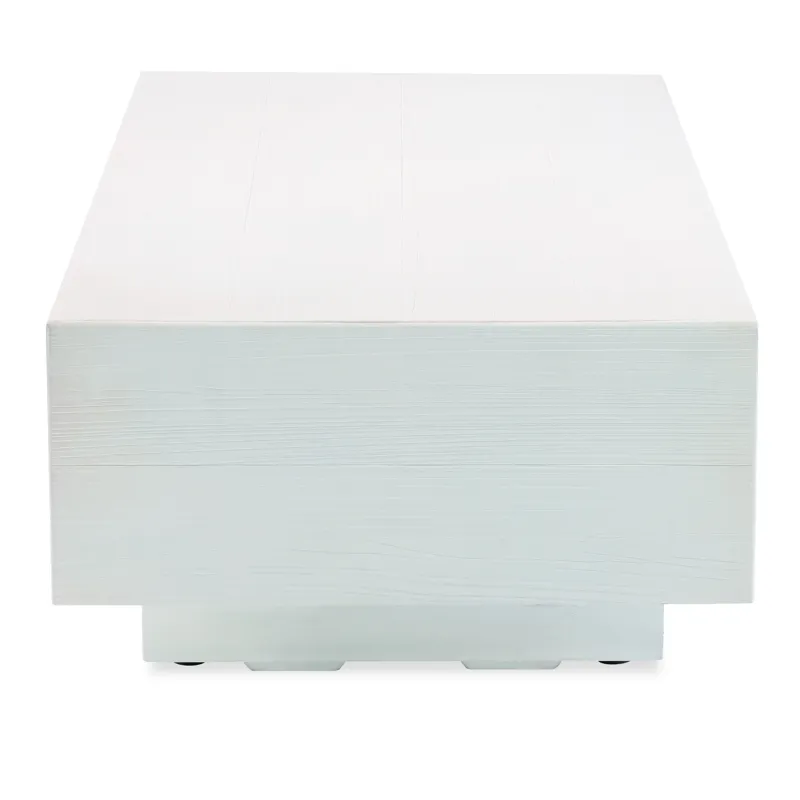 Bazaar GRFC Faux Bois Coffee Table, Bone Finish