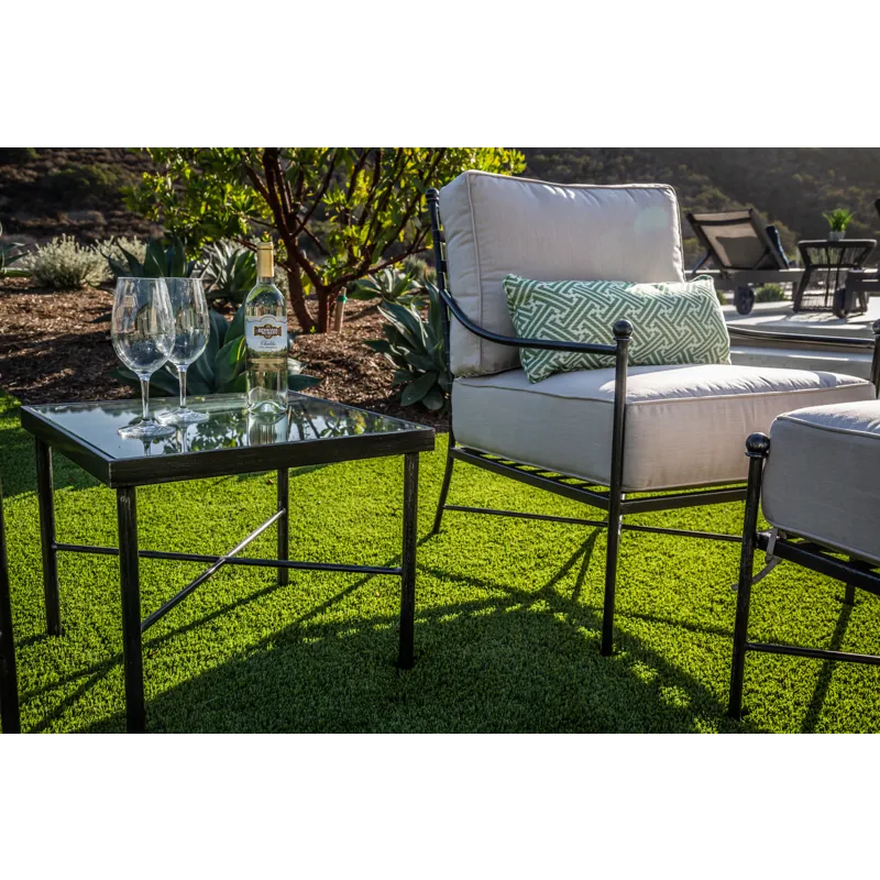 Provence Ottoman in Canvas Flax w/ Self Welt