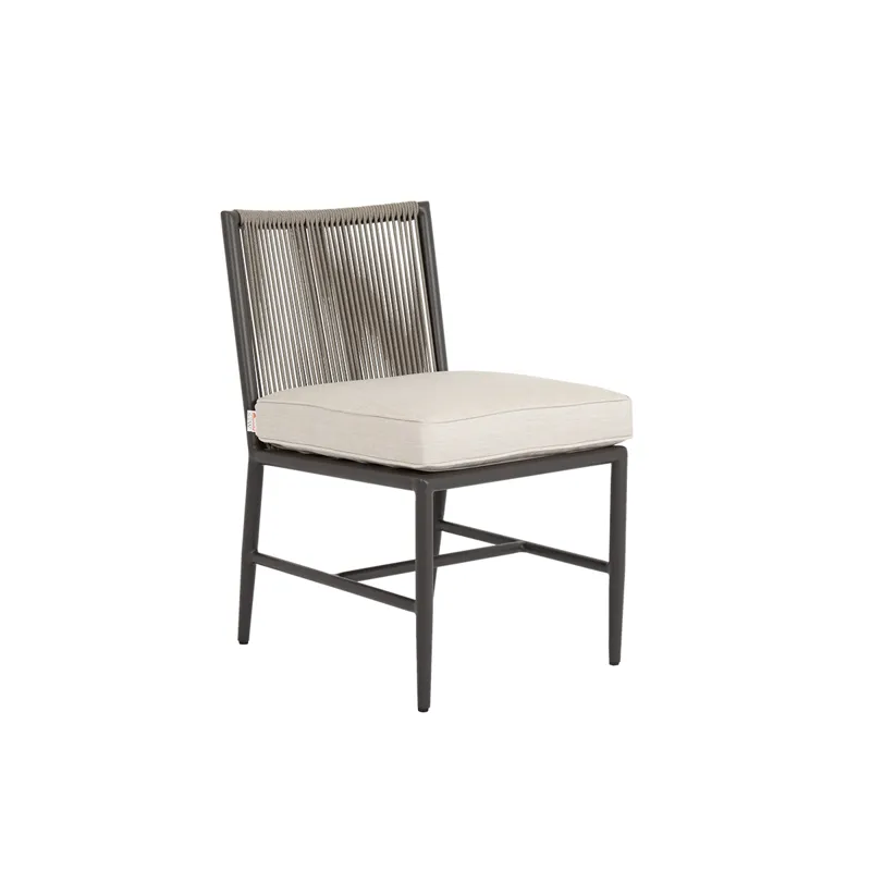Pietra Armless Dining Chair in Echo Ash, No Welt