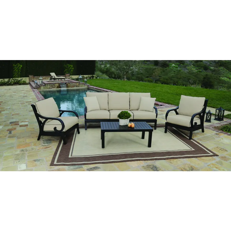 Monterey Sofa in Linen Stone w/ Selt Welt