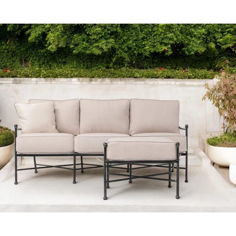 Provence Sofa in Canvas Flax w/ Self Welt