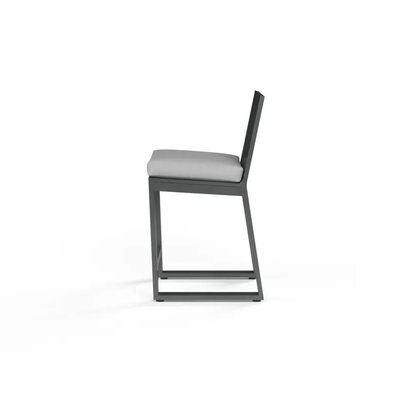 Redondo Barstool in Cast Silver, No Welt