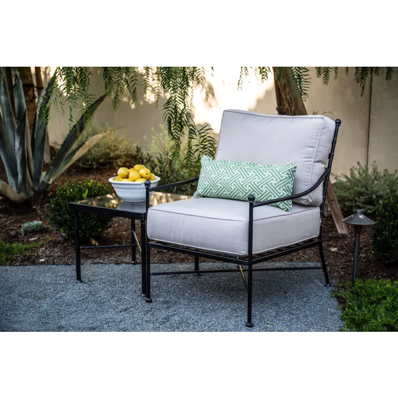 Provence Club Chair in Canvas Flax w/ Self Welt