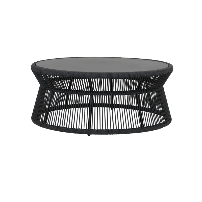 Milano Coffee Table w/ 40" Round Honed Absolute Granite Insert Top