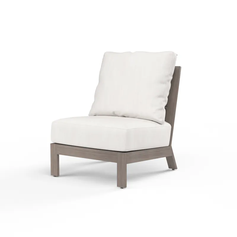 Laguna Armless Club in Canvas Flax, No Welt