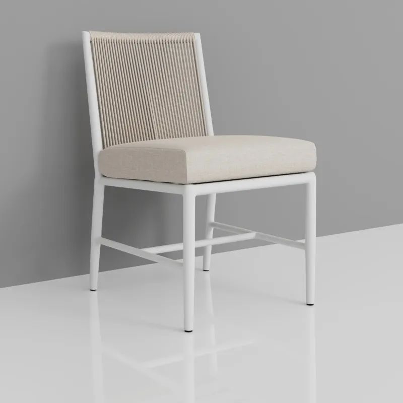 Sabbia Armless Dining Chair in Echo Ash, No Welt