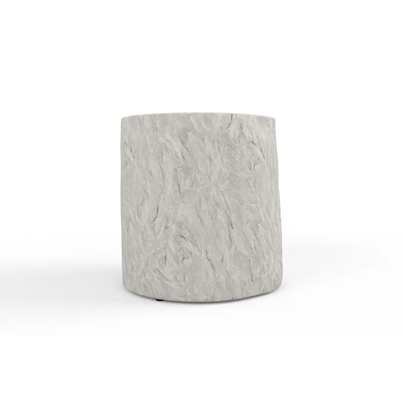 Bazaar Antique Stone Round End Table