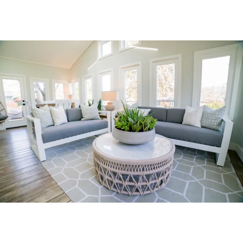 Dana Coffee Table with Honed Carrara Marble Top