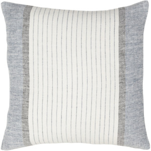 Linen Stripe Buttoned Pillow Cover