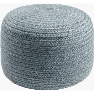 Entwined Pouf - Charcoal, Dusty Sage