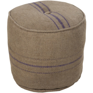Burlap Pouf