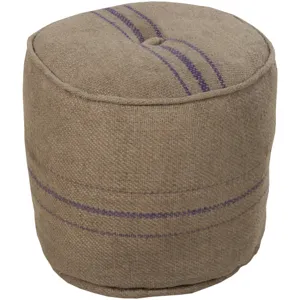 Burlap Pouf