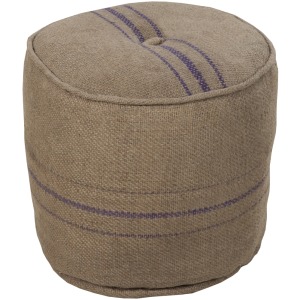 Burlap Pouf