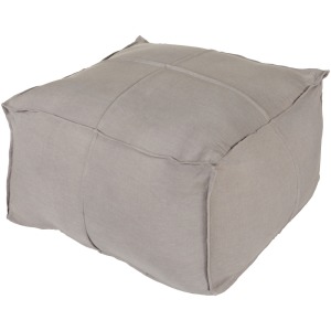 Solid Linen Pouf
