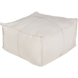 Solid Linen Pouf