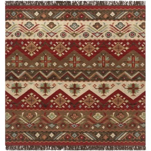 Jewel Tone Square Rug