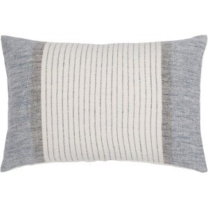Linen Stripe Buttoned Pillow Cover
