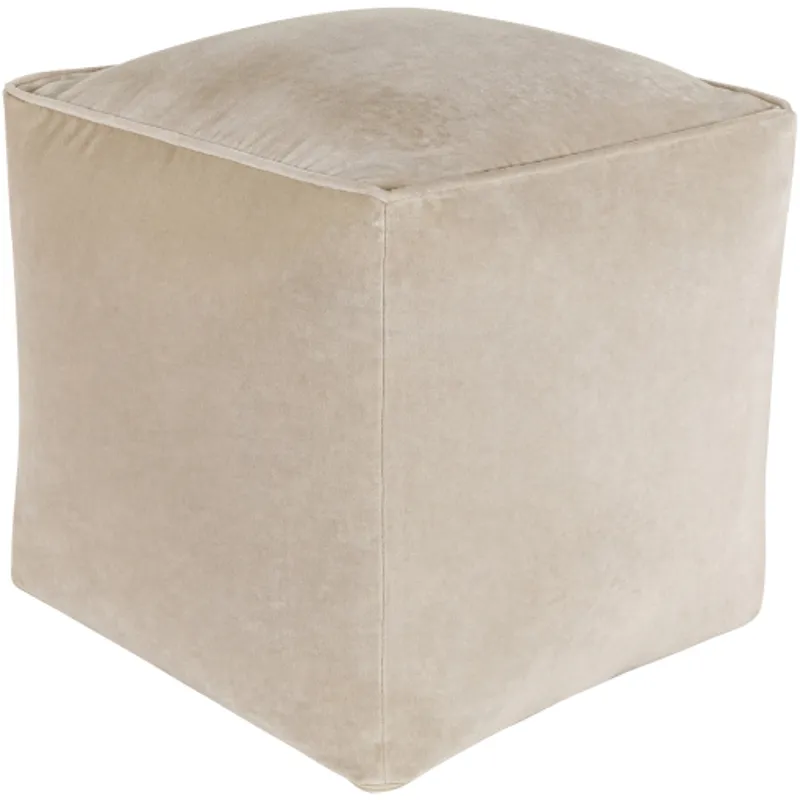 Cotton Velvet Pouf