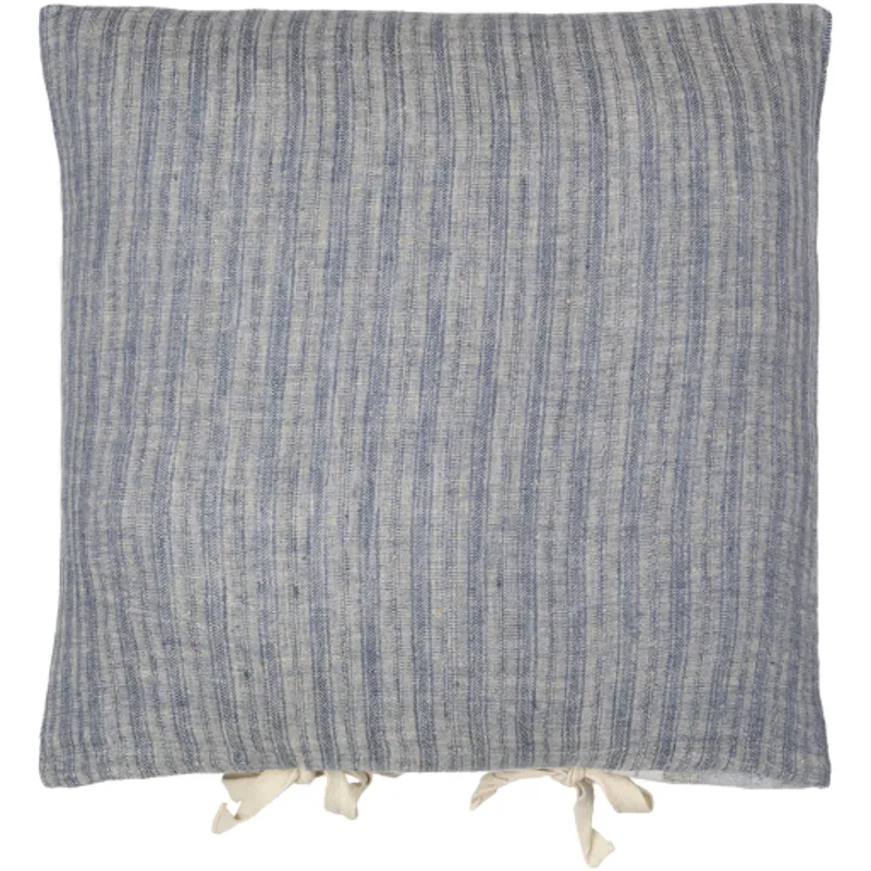 Linen Stripe Ties Pillow Cover