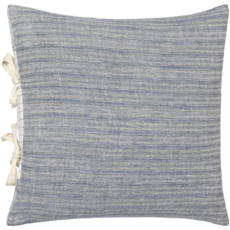 Linen Stripe Ties Pillow Cover