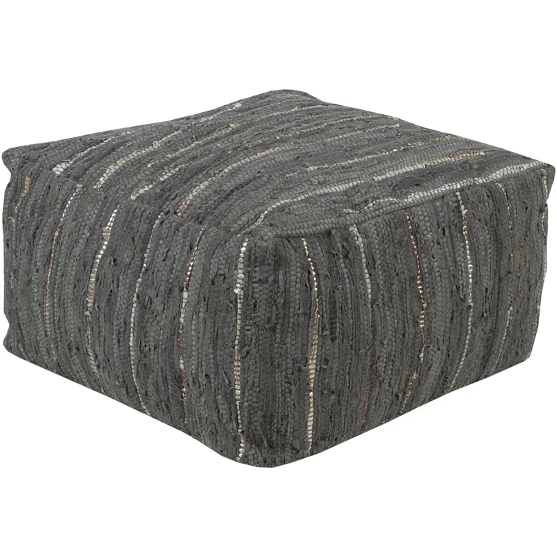 Anthracite 24" x 24" x 13" Pouf