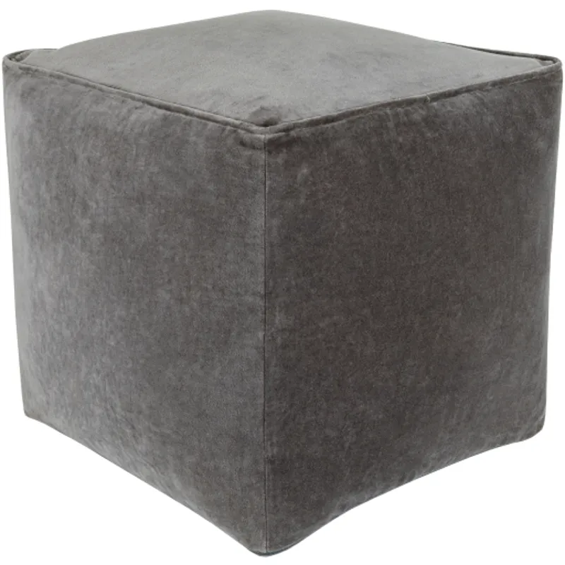 Cotton Velvet Pouf