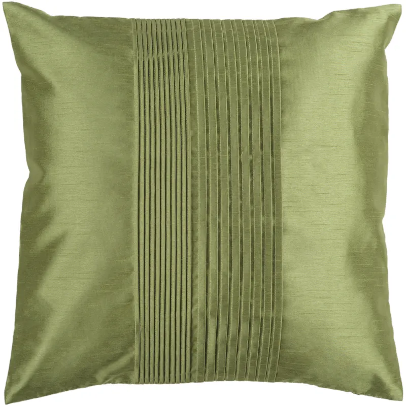 Solid Pleated 18" x 18" Pillow Cover