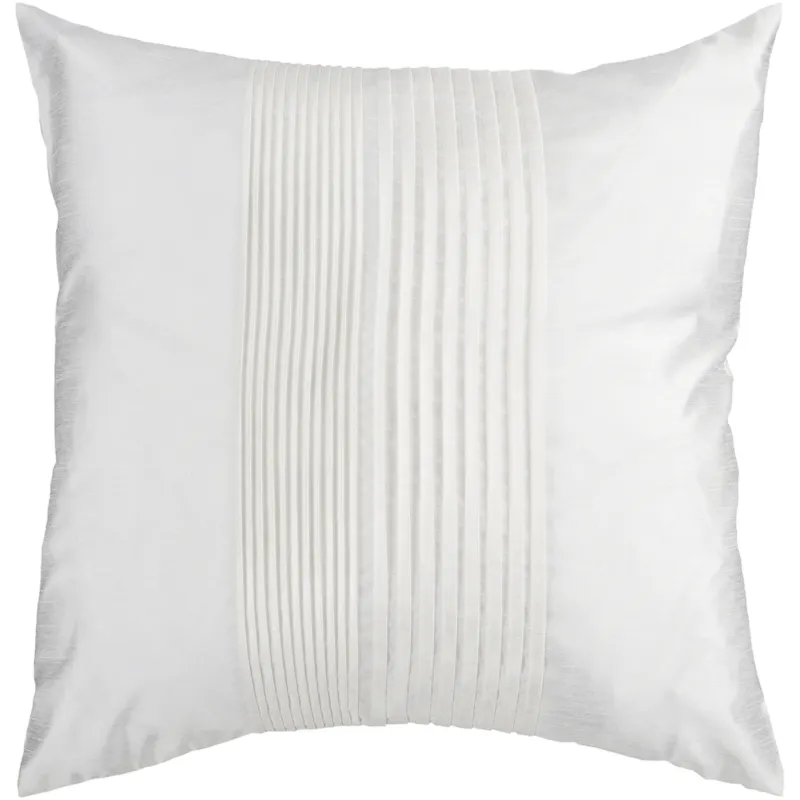 Solid Pleated 18" x 18" Pillow Cover