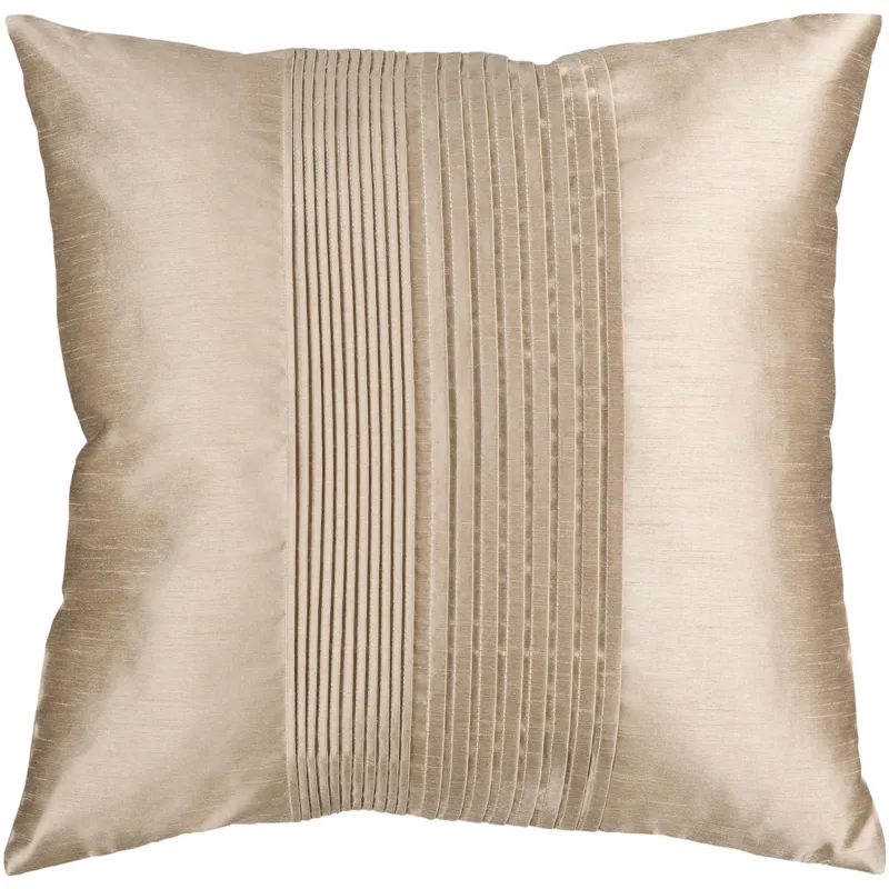 Solid Pleated 18" x 18" Pillow Cover