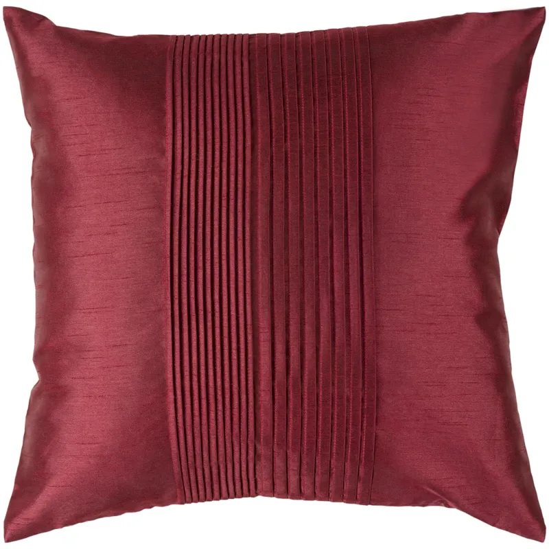 Solid Pleated 18" x 18" Pillow Cover