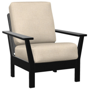 Antero MGP Cushion Arm Chair - Black / Grasscloth Dune