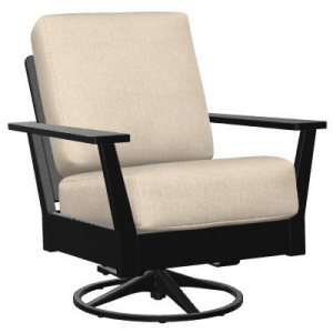 Antero MGP Cushion Swivel Rocker  - Black / Grasscloth Dune