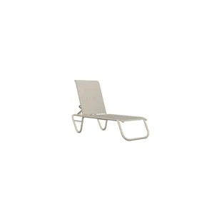 Gardenella Sling Four Position Stacking Armless Lay Flat Chaise - Desert Sand / Ella